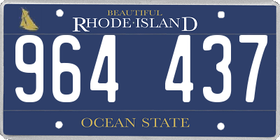 RI license plate 964437