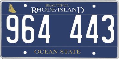 RI license plate 964443
