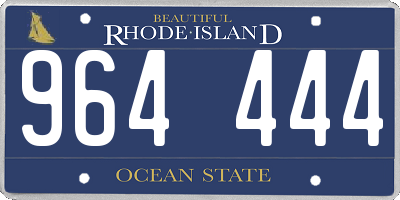 RI license plate 964444
