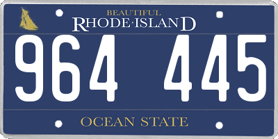 RI license plate 964445