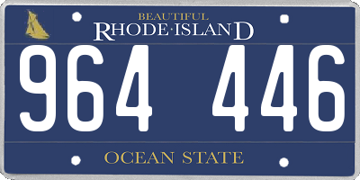 RI license plate 964446