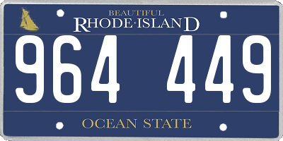 RI license plate 964449