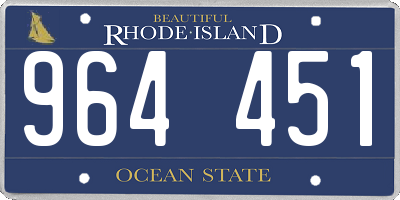 RI license plate 964451