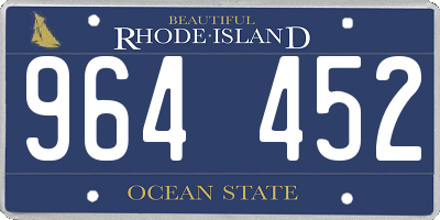 RI license plate 964452