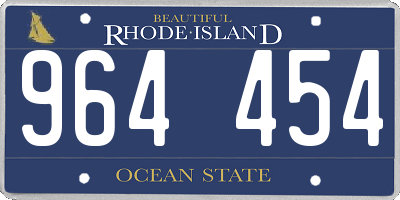 RI license plate 964454