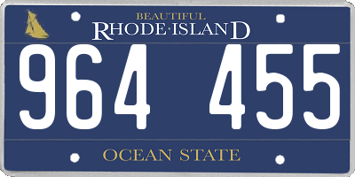 RI license plate 964455