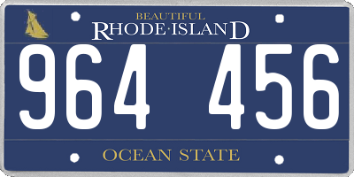 RI license plate 964456