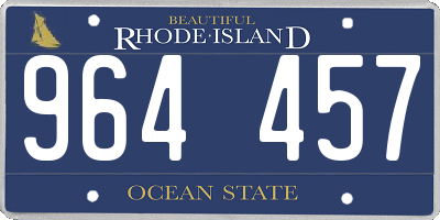 RI license plate 964457