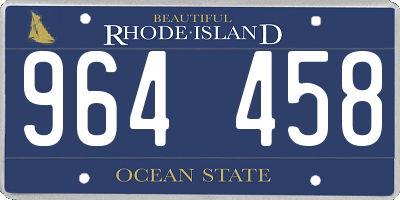 RI license plate 964458