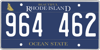 RI license plate 964462
