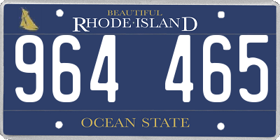 RI license plate 964465