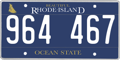 RI license plate 964467