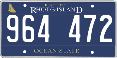 RI license plate 964472