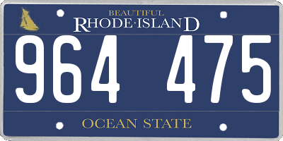 RI license plate 964475