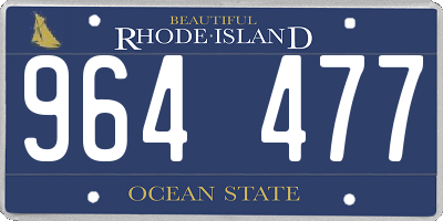 RI license plate 964477