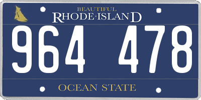 RI license plate 964478
