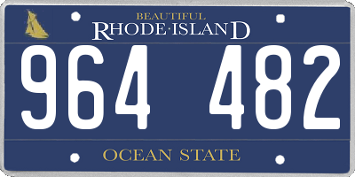 RI license plate 964482