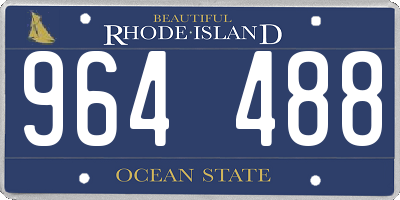 RI license plate 964488