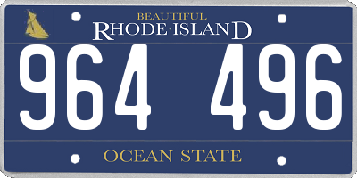 RI license plate 964496