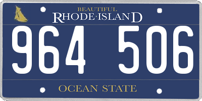 RI license plate 964506