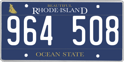 RI license plate 964508