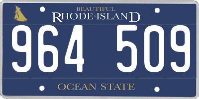 RI license plate 964509