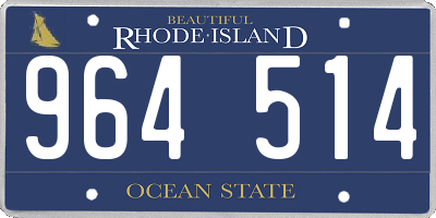RI license plate 964514