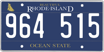 RI license plate 964515