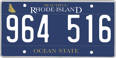 RI license plate 964516