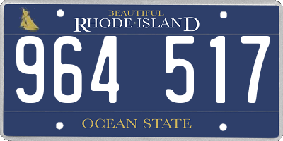 RI license plate 964517