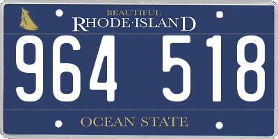 RI license plate 964518