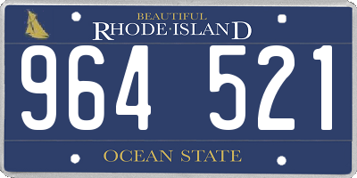 RI license plate 964521