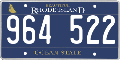 RI license plate 964522