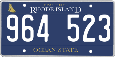 RI license plate 964523