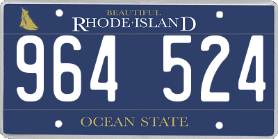 RI license plate 964524