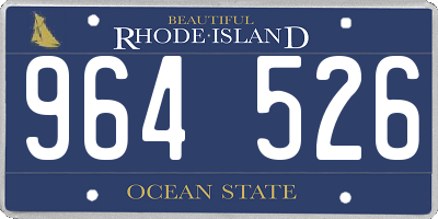 RI license plate 964526