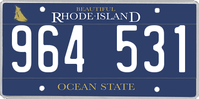 RI license plate 964531