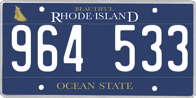RI license plate 964533