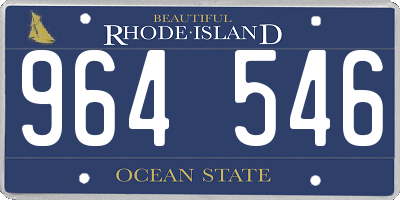 RI license plate 964546