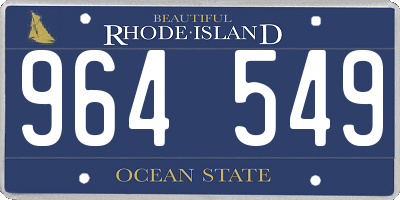 RI license plate 964549