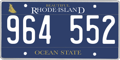 RI license plate 964552