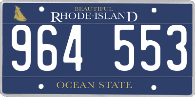 RI license plate 964553