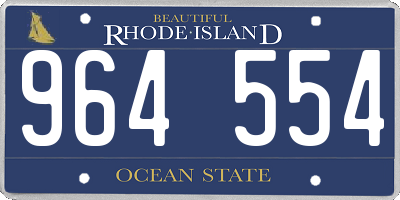RI license plate 964554