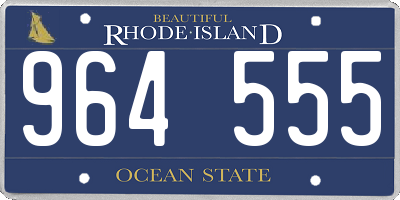 RI license plate 964555