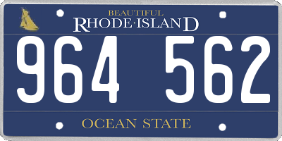 RI license plate 964562