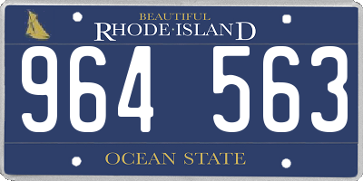RI license plate 964563