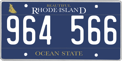 RI license plate 964566