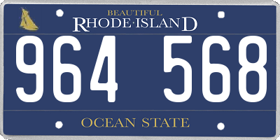 RI license plate 964568