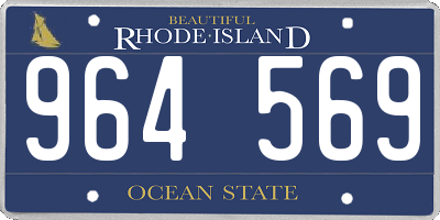 RI license plate 964569