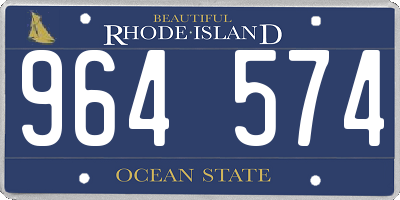 RI license plate 964574